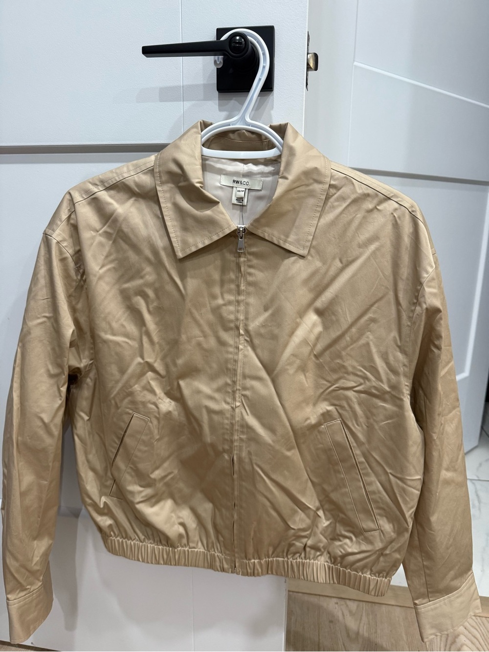 RW&CO. Light Tan Bomber Zip Jacket